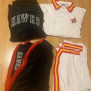 Hawks Black and Red Set with Red and Yellow Accents.Hawks White And Red Outfit